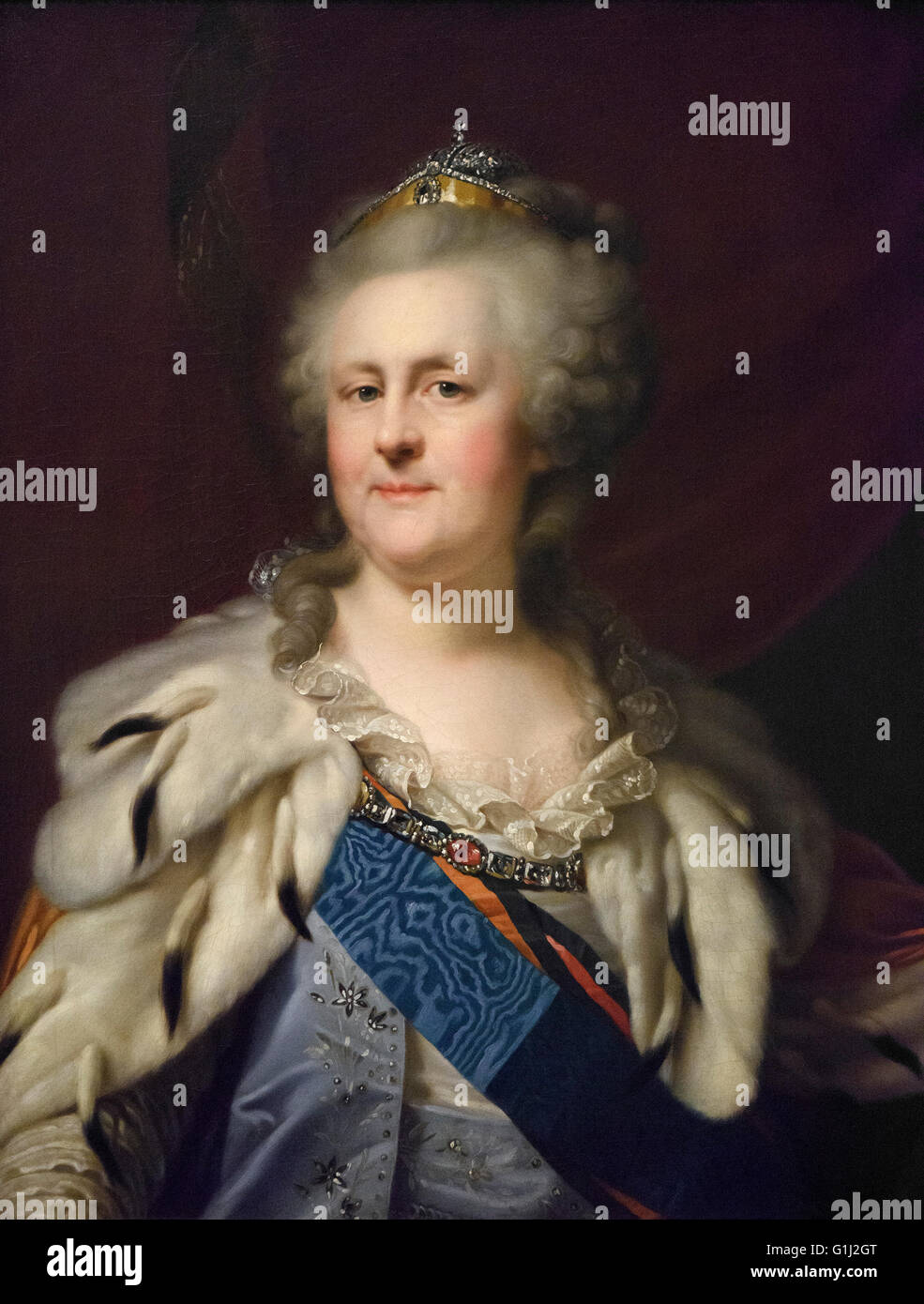 Johann Baptist Lampi the Elder (1751-1830), Czar Catherine II of Russia - Catherine the Great (1729-1796) Stock Photo