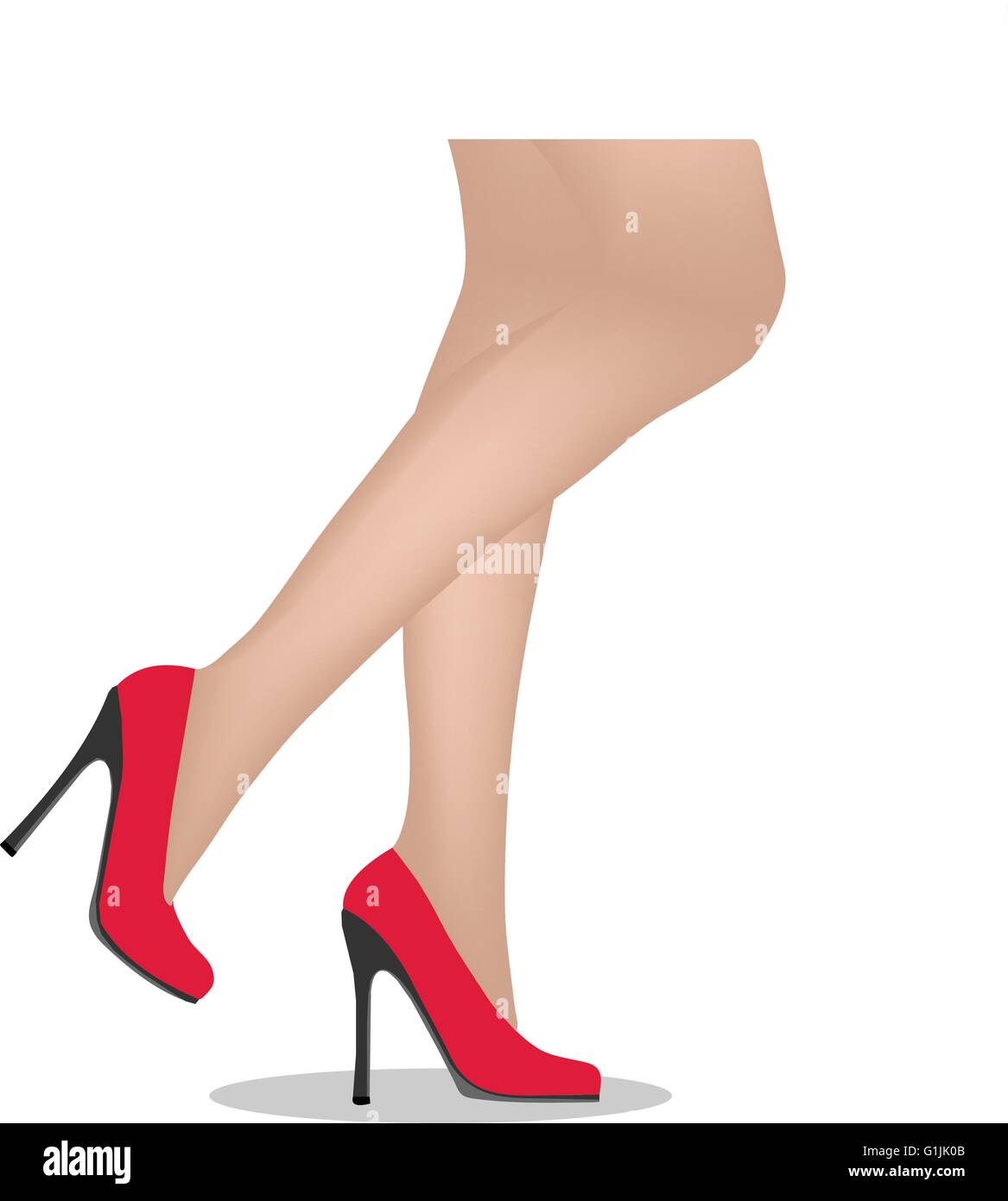 EPS 10 Vector of Woman's legs walking Stock Vector Image & Art - Alamy