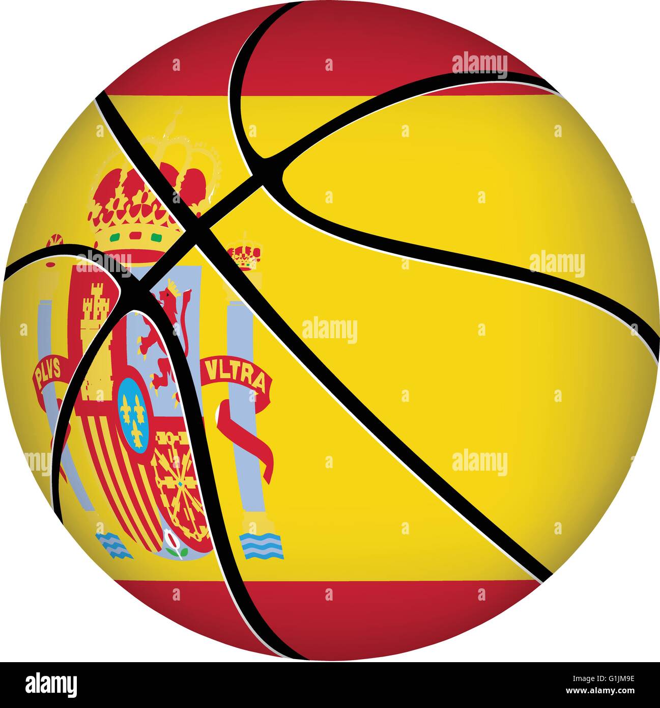 EPS 10 Vector. Basketball ball with spanish flag on white Stock Vector  Image & Art - Alamy