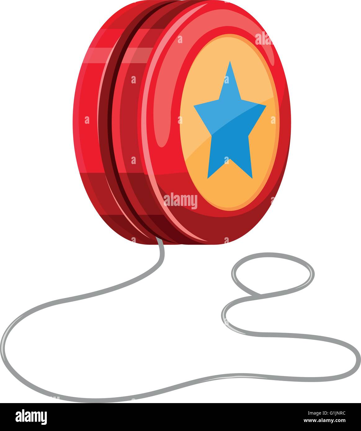 Red yo-yo with white string illustration Stock Vector Image & Art