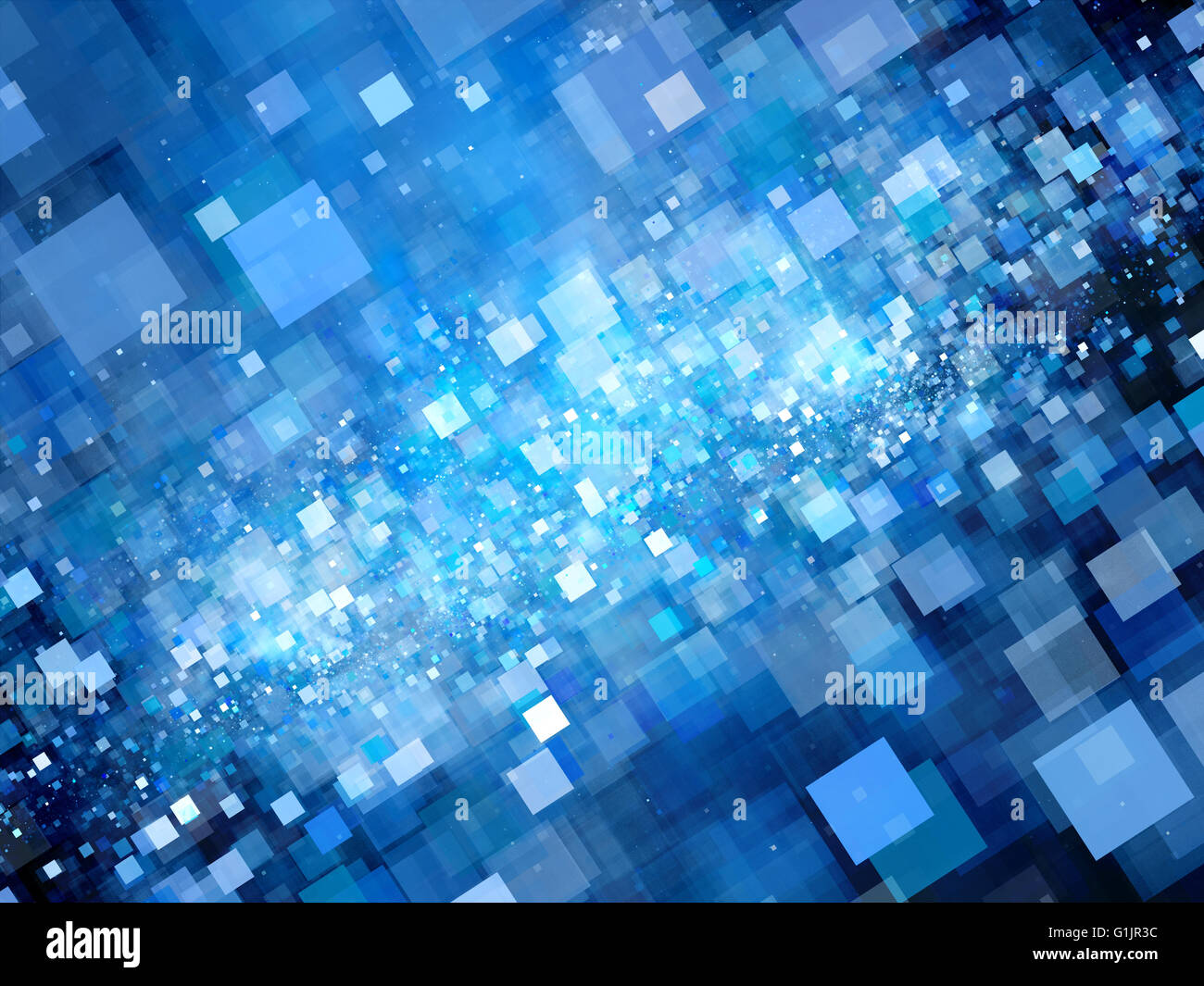 Big bang of future technologies, computer generated abstract background Stock Photo