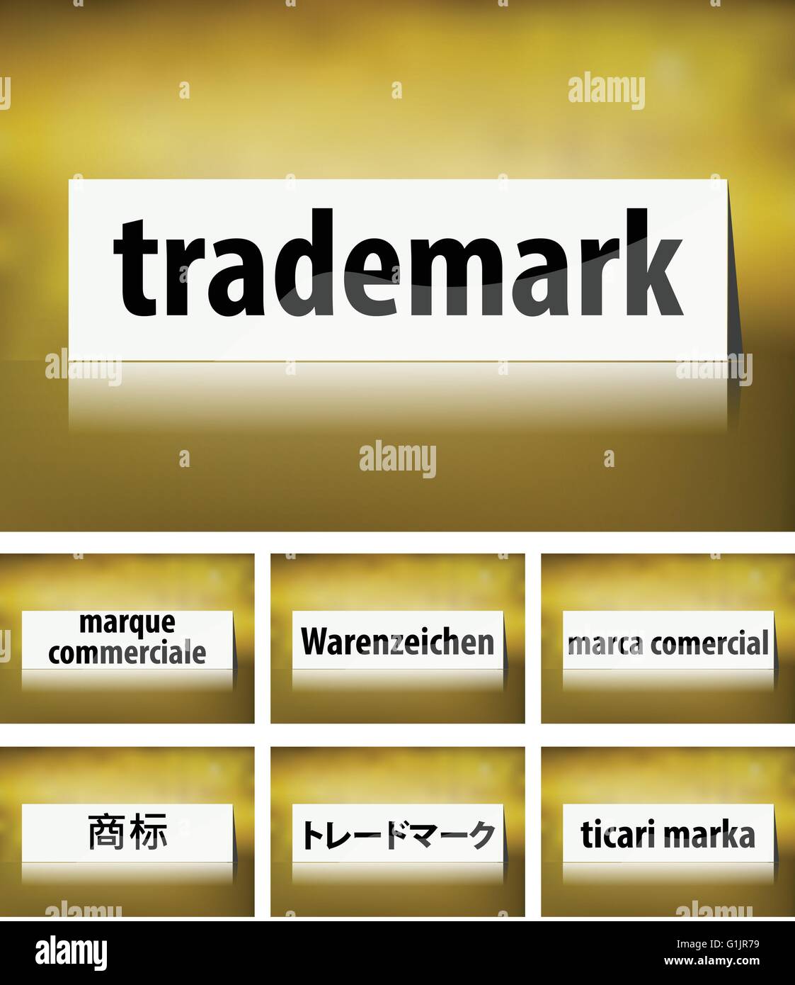Image showcasing Illustration of Trademark Concept on white background in seven ...