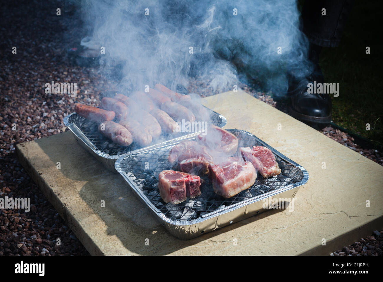 Preparation bbq garden party healthy hires stock photography and