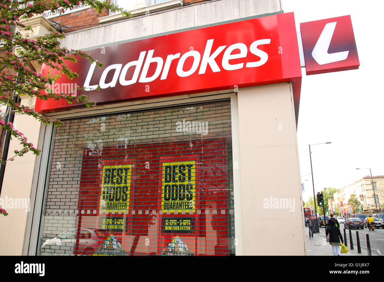 Shops and restaurants in Harringay Green Lanes, North London Stock
