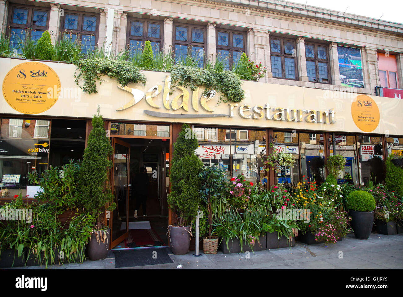 Selale restaurant in Harringay Green Lanes. Selale bringing the best of the varied flavours from Mediterranean countries. Stock Photo