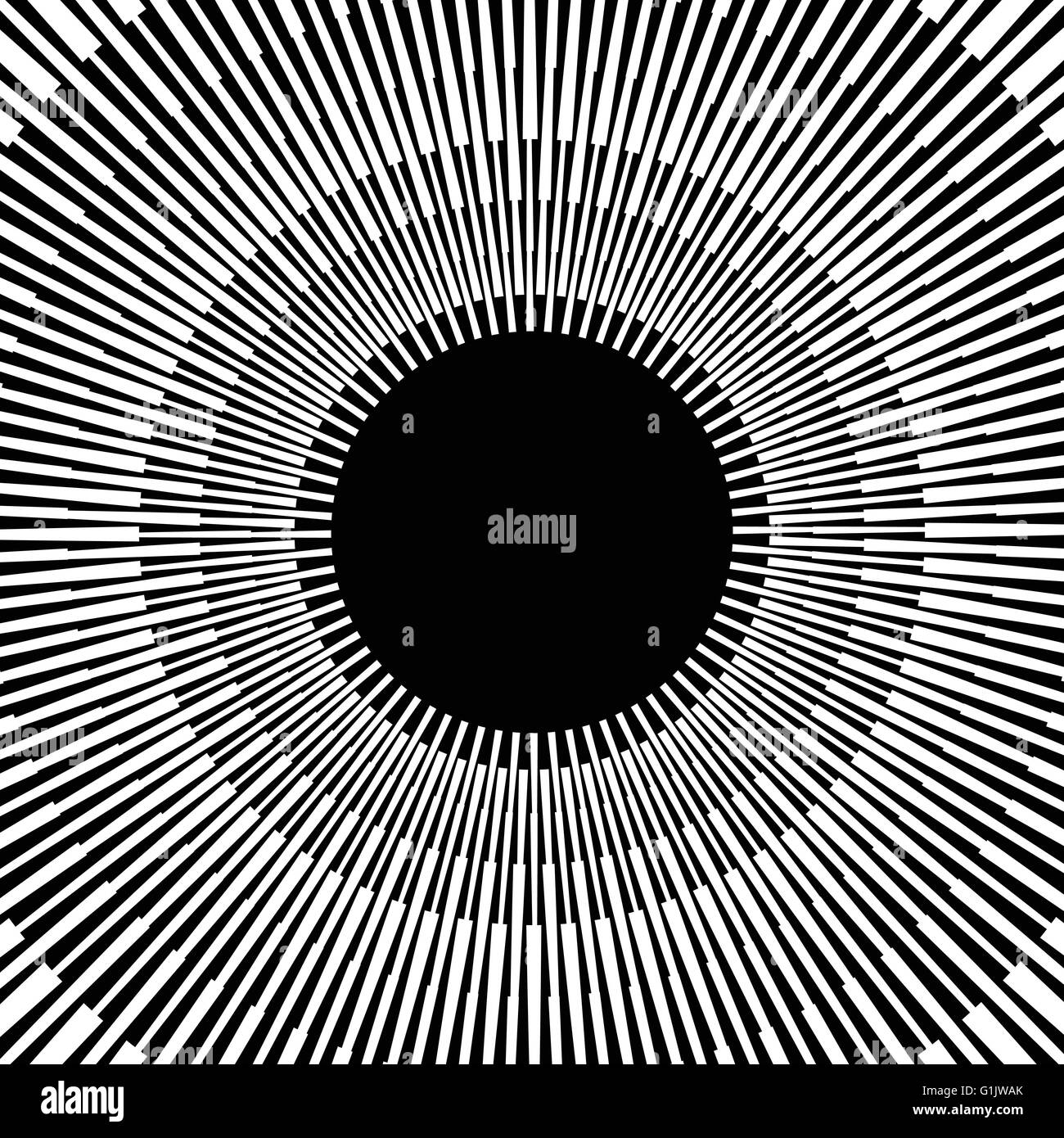 Abstract bursting, radiating lines. Monochrome artistic image Stock ...