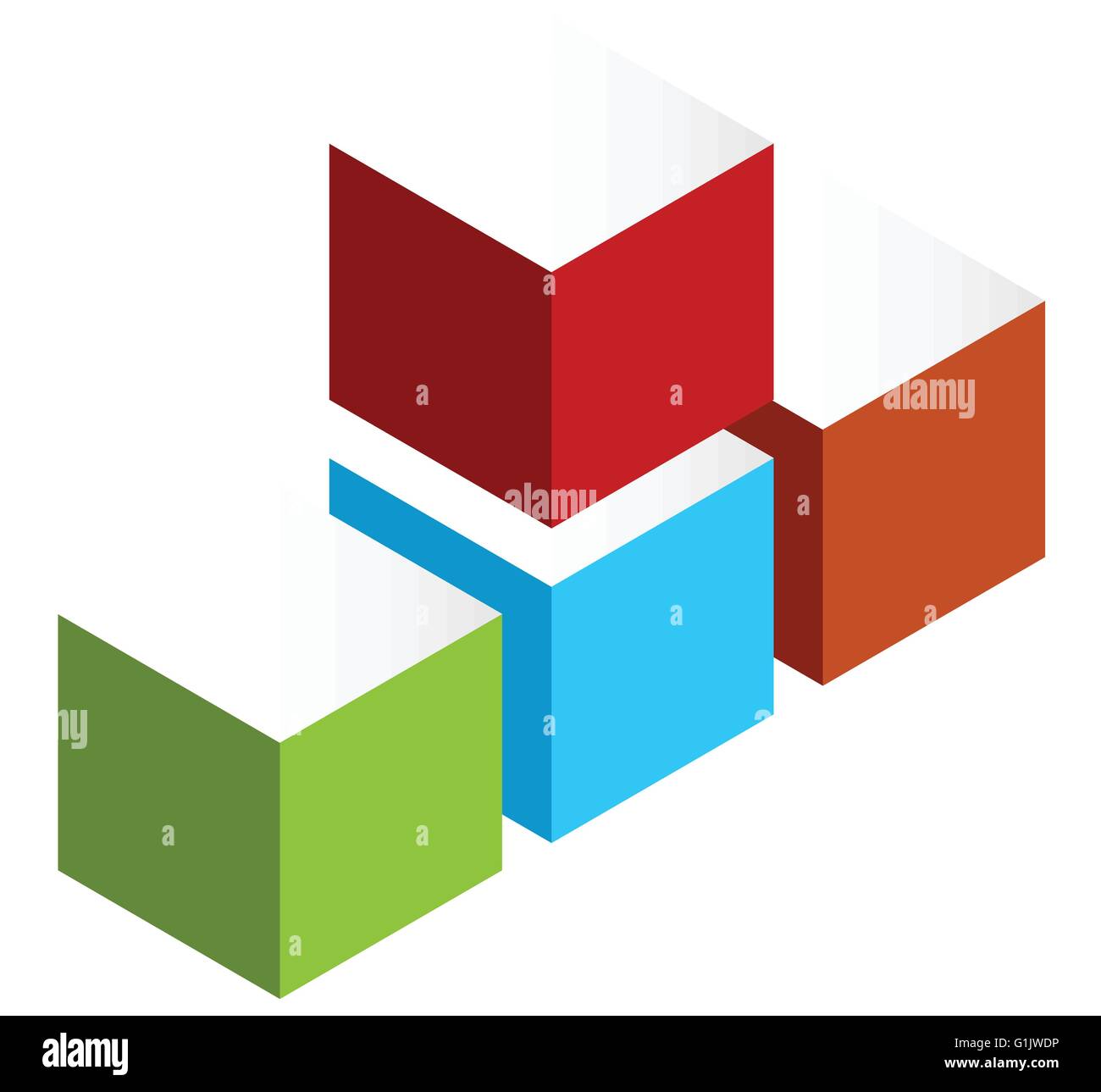 Cubes stacked building concept 3d hi-res stock photography and images ...