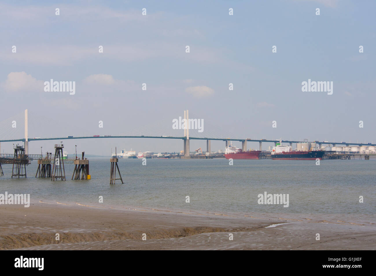 Queen Elizabeth II Bridge from Greenhithe, Kent, England Stock Photo Alamy