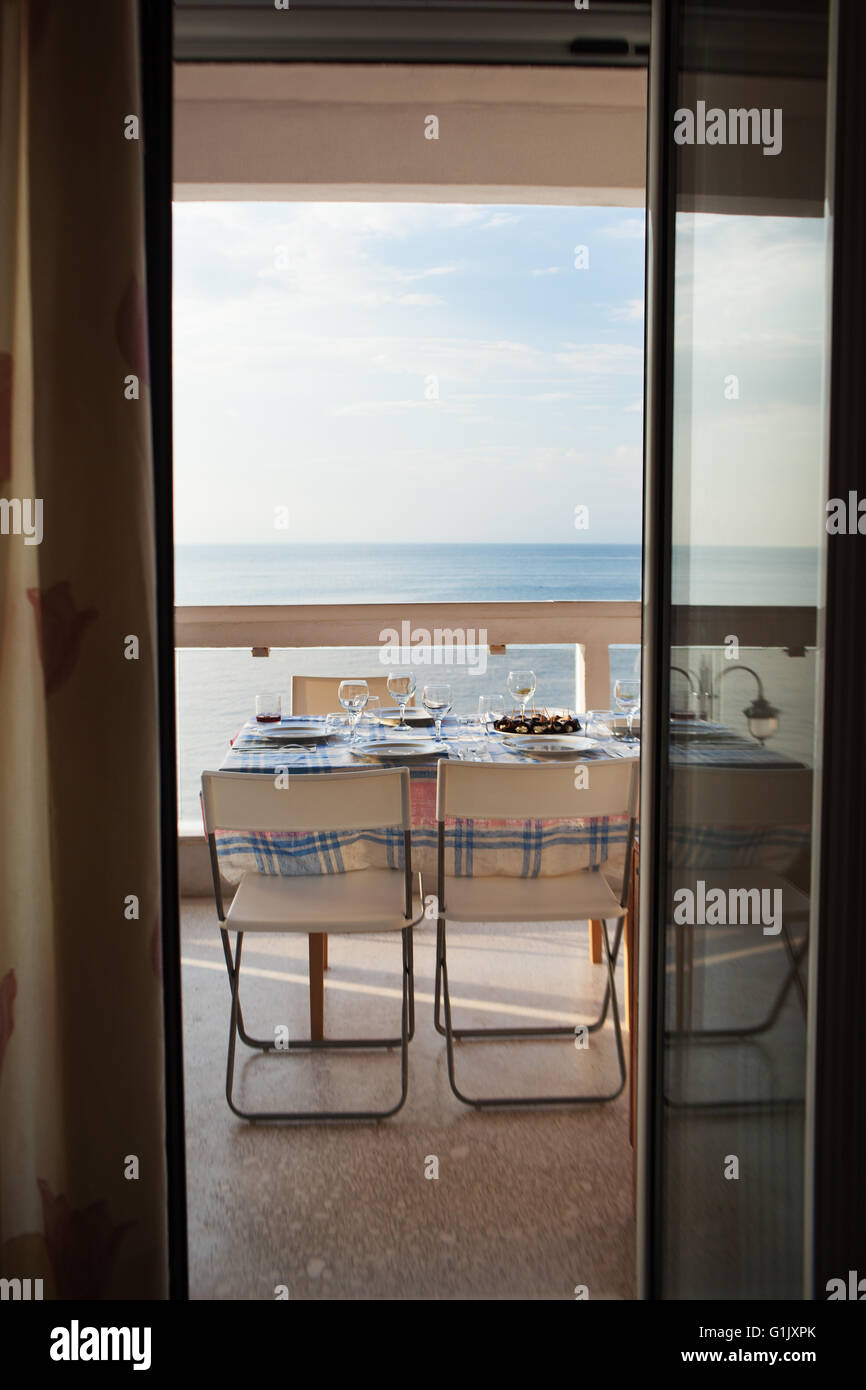 Table setting on balcony hires stock photography and images Alamy