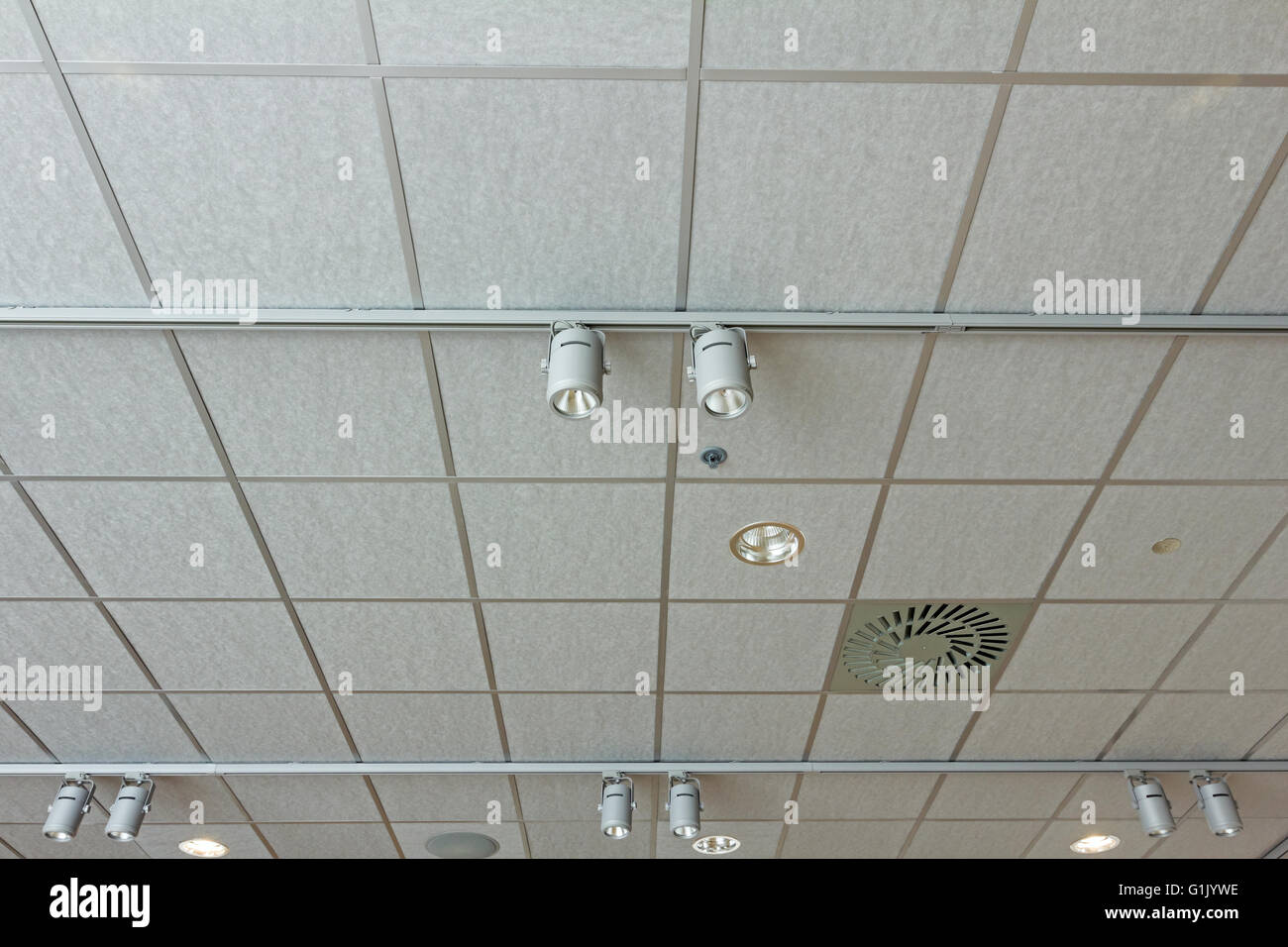 Office Ceiling Has Modern Light And The Hatch For