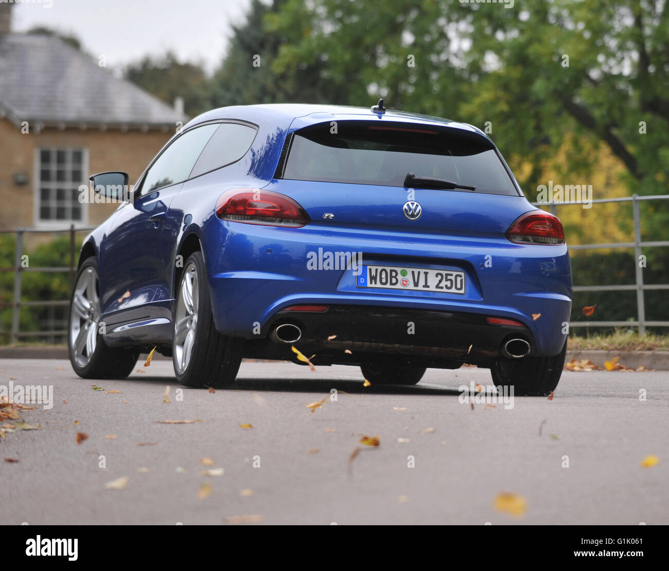 2009 VW Scirocco R performance car driving Stock Photo