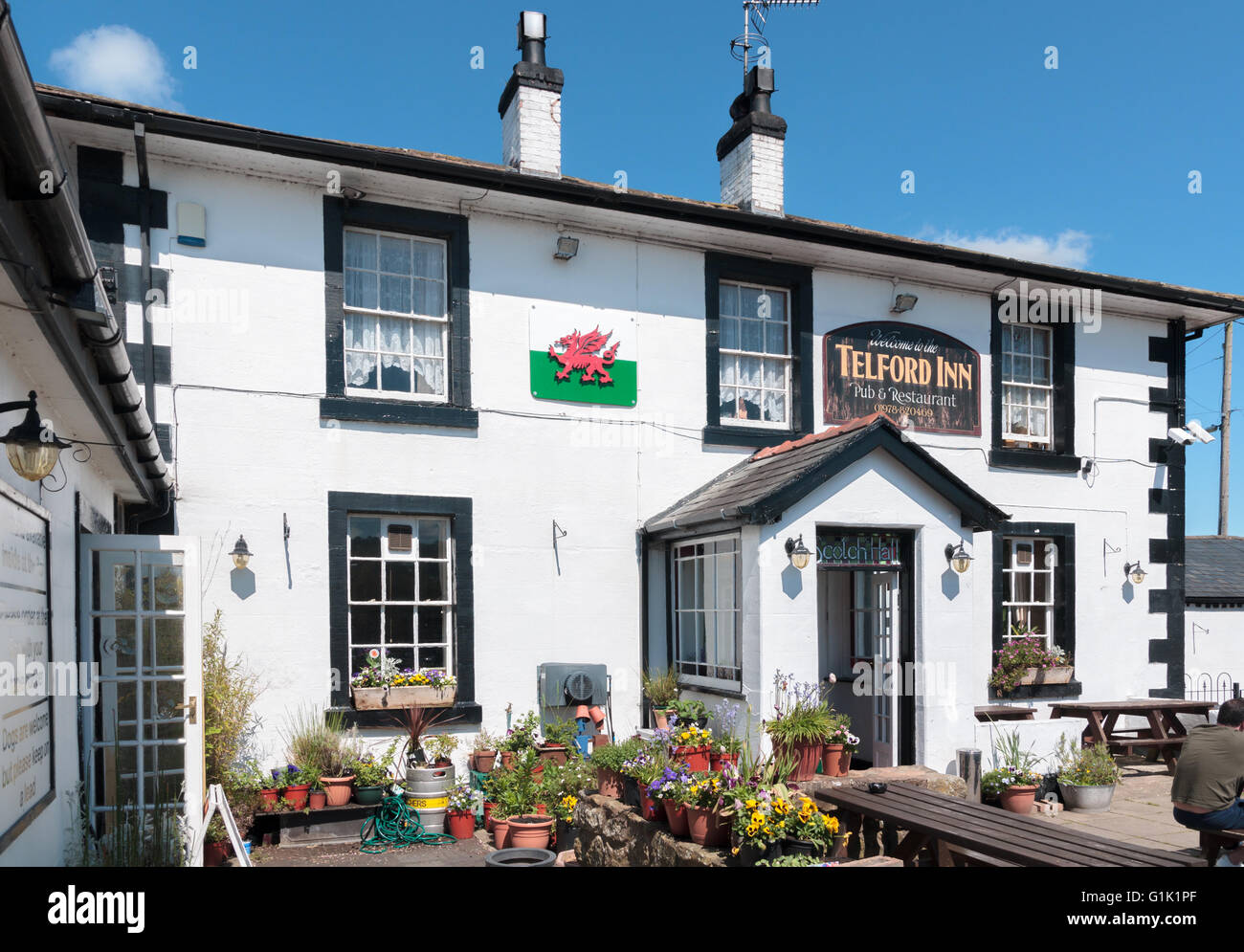 The Telford Inn built in the 18th century as a house for the supervisor of the construction of Pontcysyllte aqueduct Stock Photo