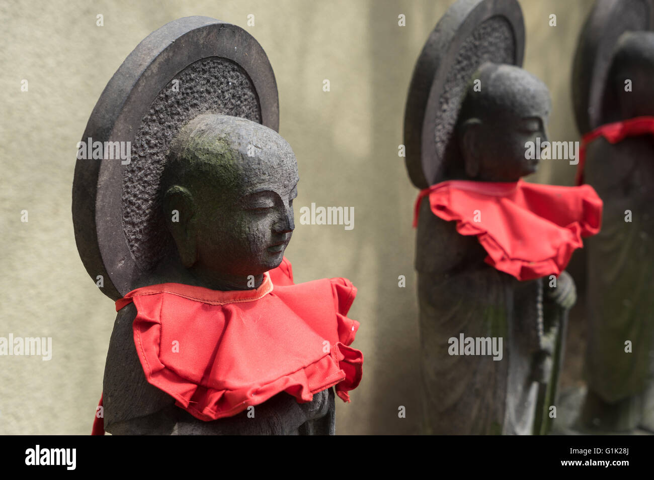 Jizo statues in a Temple in Tokyo, Japan Stock Photo Alamy