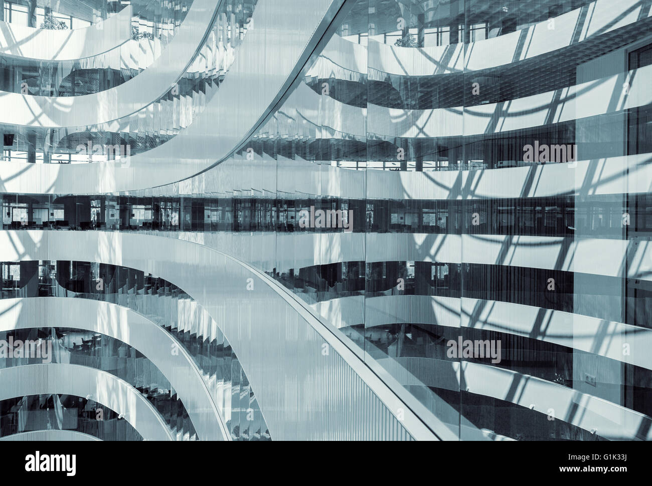 Abstract interior of modern business center Stock Photo