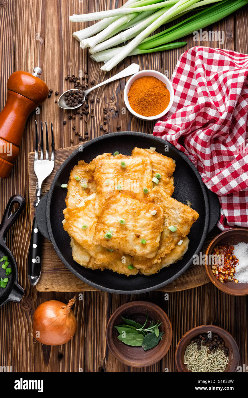 fried fish fillet Stock Photo - Alamy