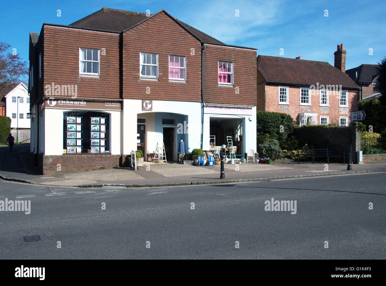 Henfield Sussex Shops Stock Photo