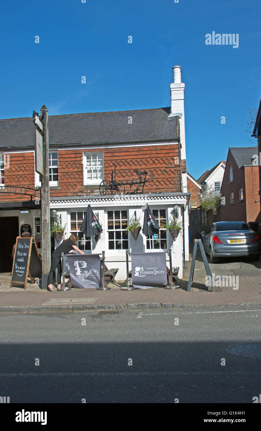 Henfield Sussex Restaurant Stock Photo