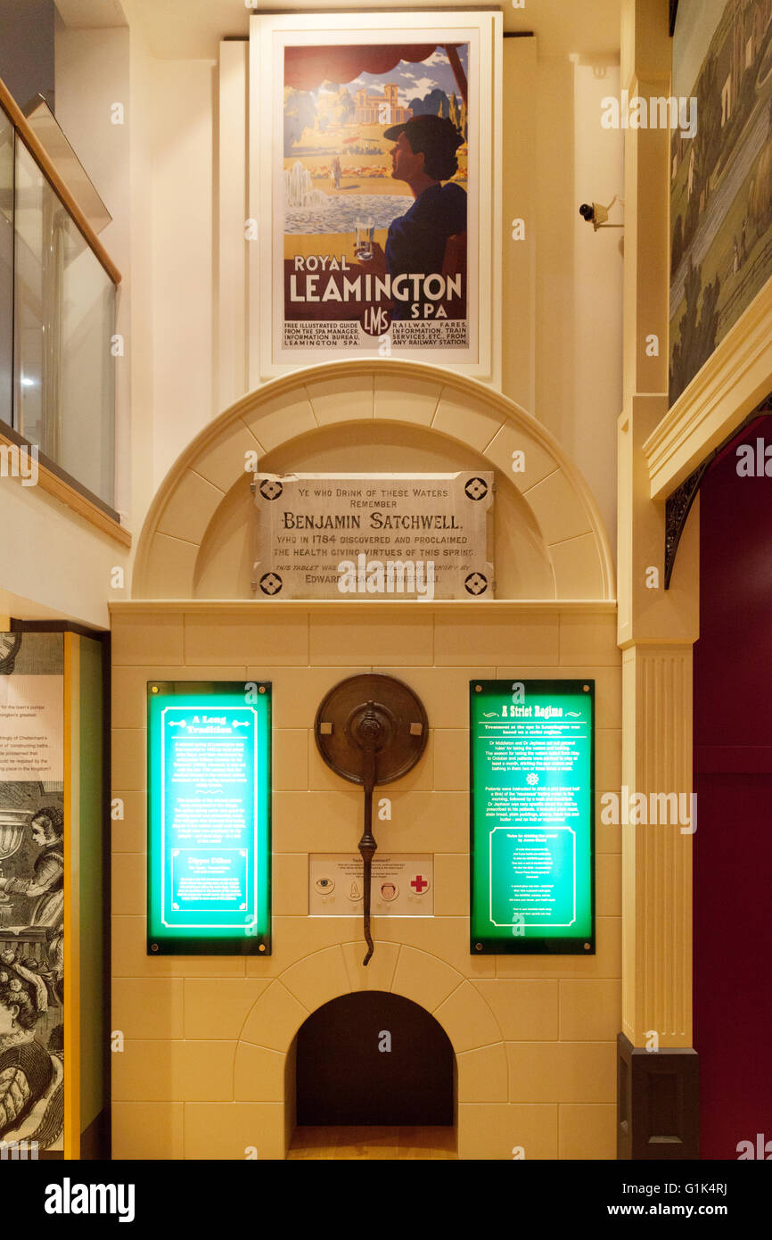 The Spa Pump Rooms Museum interior, Leamington Spa, Warwickshire UK