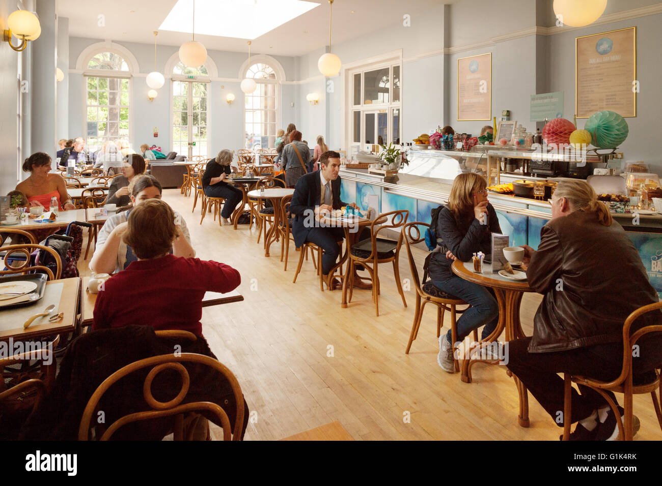 The Pump Room tea room cafe, Pump Rooms, Royal Leamington Spa, Warwickshire UK Stock Photo Alamy