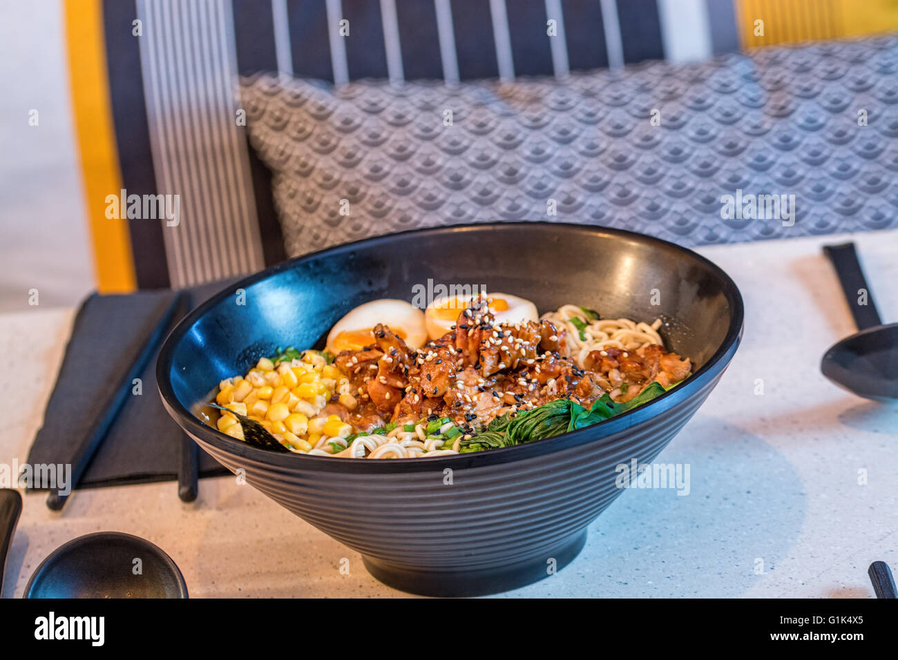 ramen broth, japanese noodle soup Stock Photo Alamy