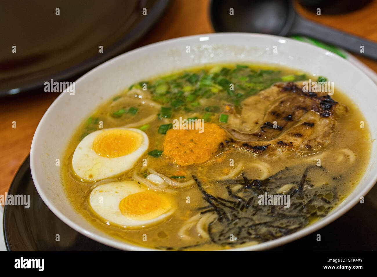 ramen broth, japanese noodle soup Stock Photo Alamy