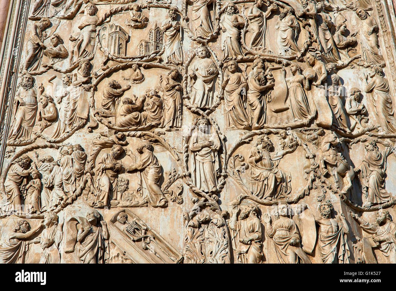 Basrelief sculpture panel with scenes from the Bible by Maitani, 14th