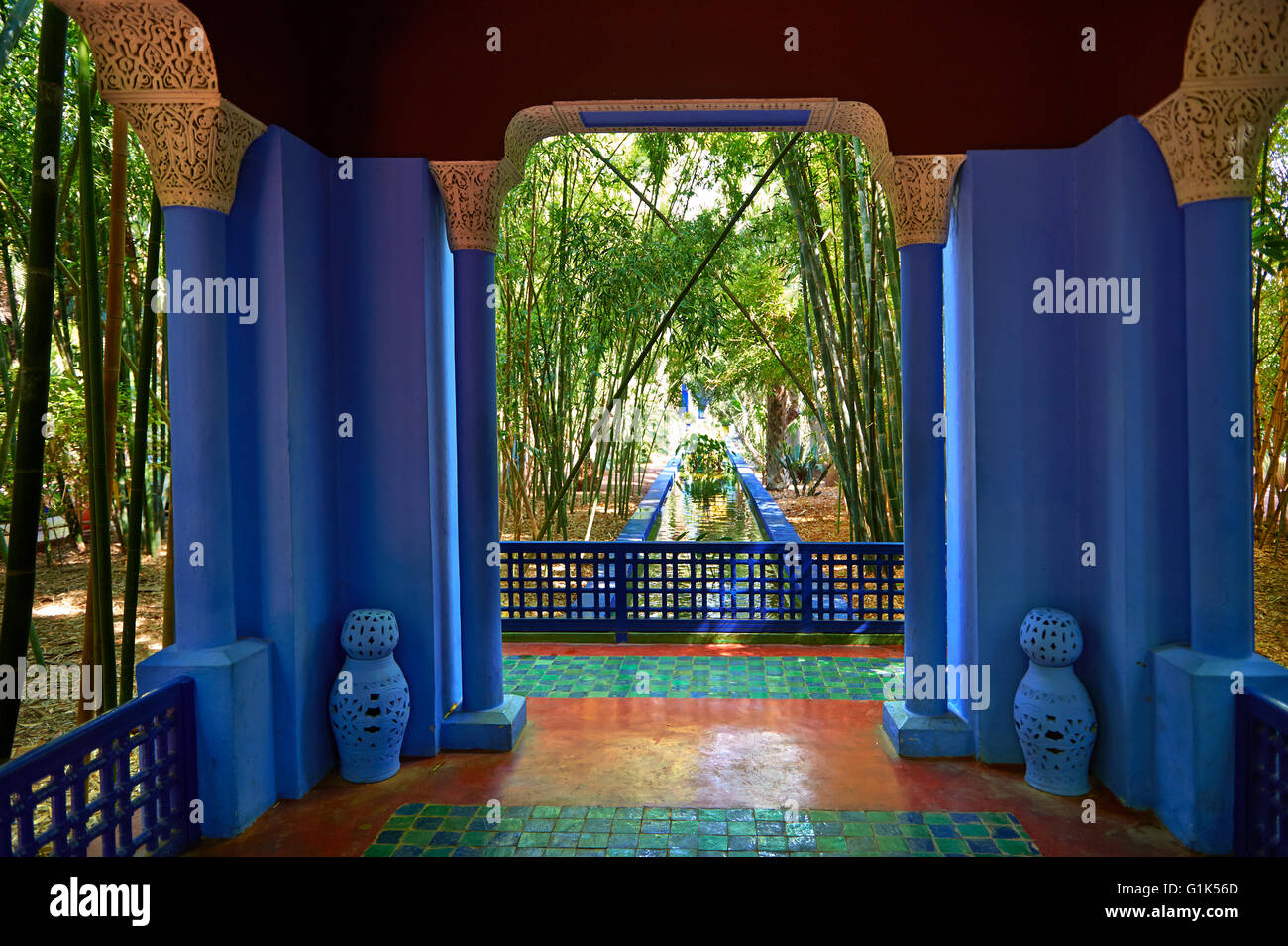 The Majorelle Garden botanical garden designed by French artist Jacques ...