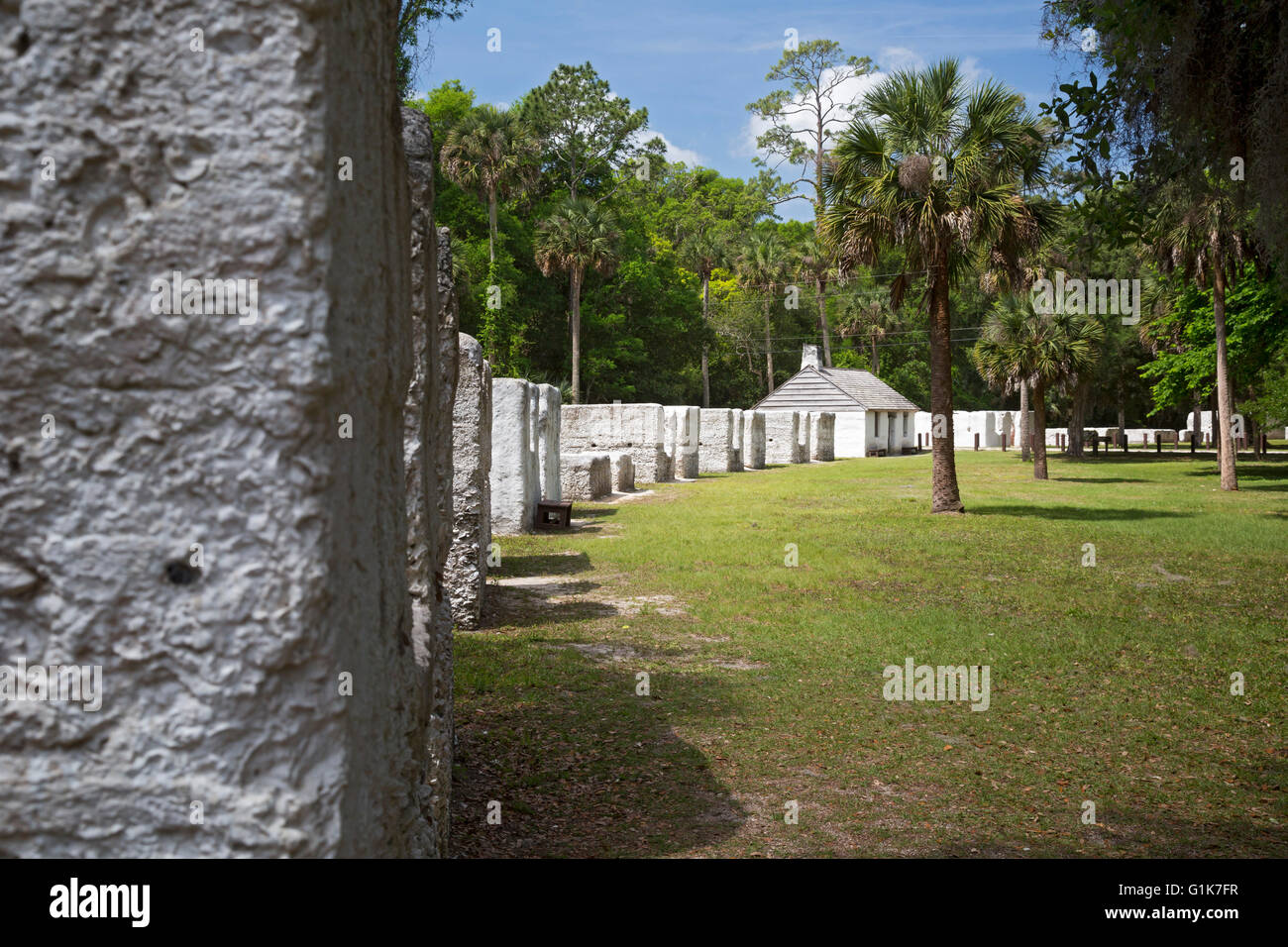 Jacksonville, Florida The remains of slave quarters at Kingsley Plantation Stock Photo Alamy