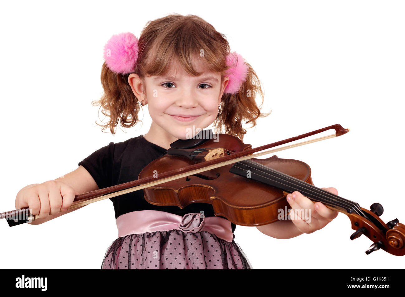 beautiful girl with violin portrait Stock Photo - Alamy