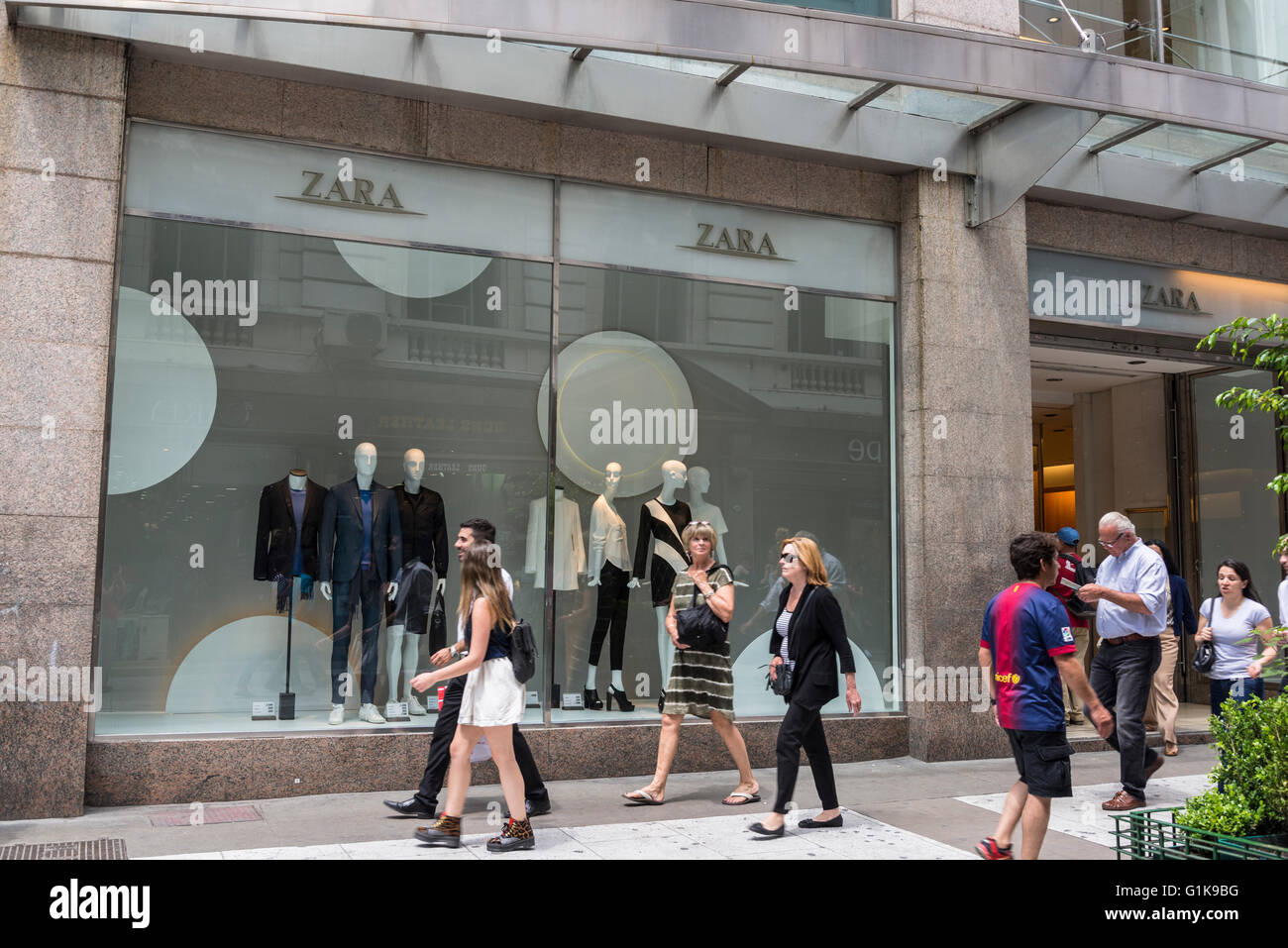 Zara store, Florida Street, Buenos Aires, Argentina Stock Photo