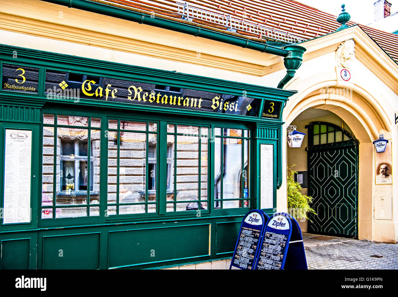 restauran 'Sissi' in Baden near Vienna, Austria; restaurant in baden bei Wien, Österreich Stock Photo