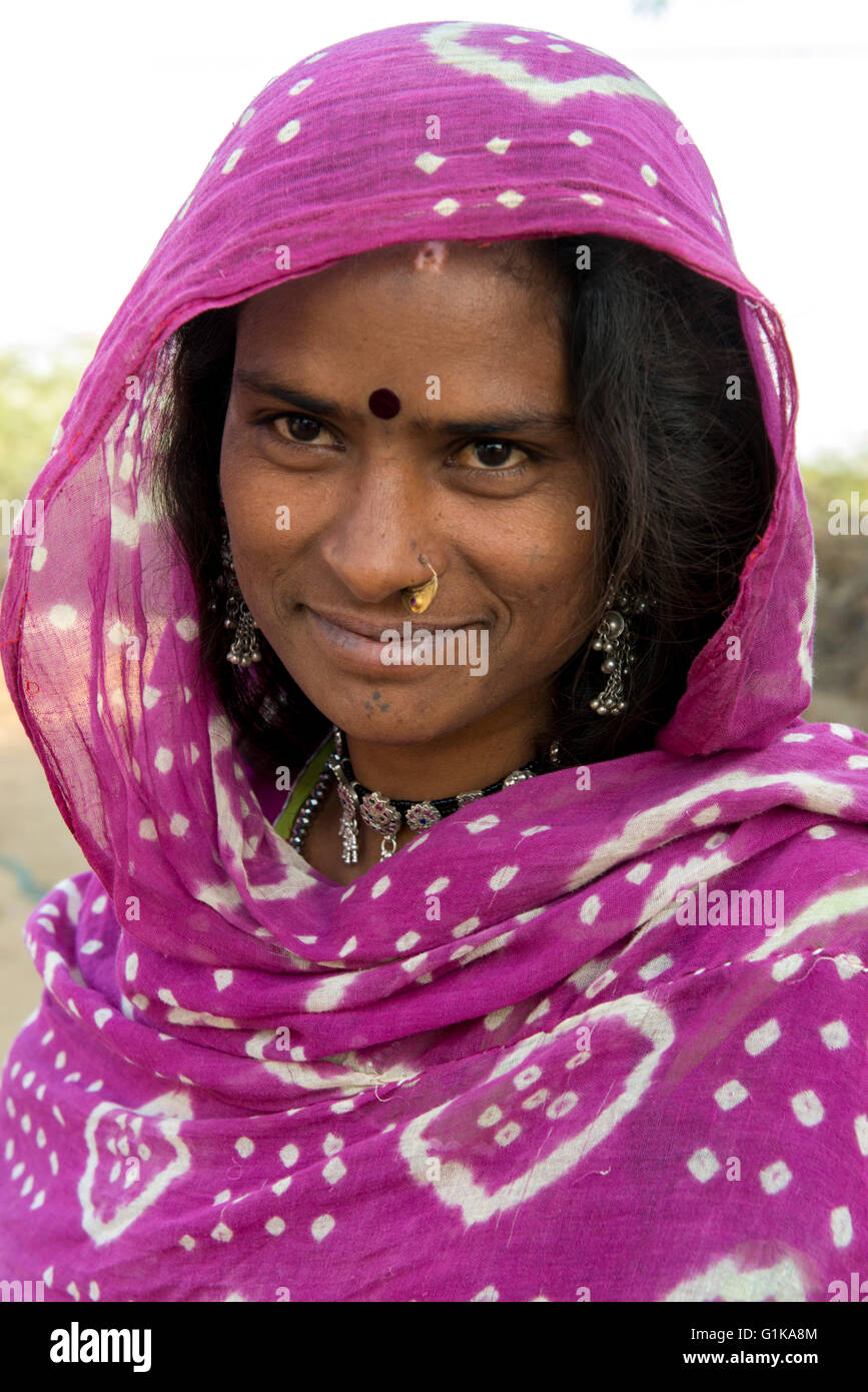 Marawada Girl, Kutch - The Marawada are one of the tribes of South Eastern Kutch. Stock Photo