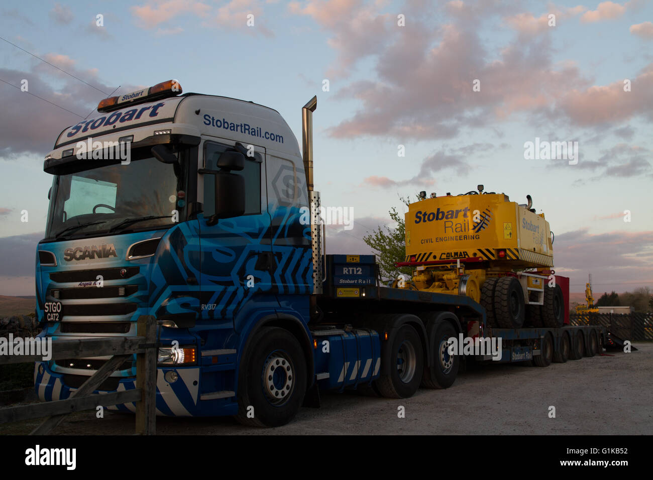 Stobart Rail Civil Engineering Road Rail On Track Plant Machine stands