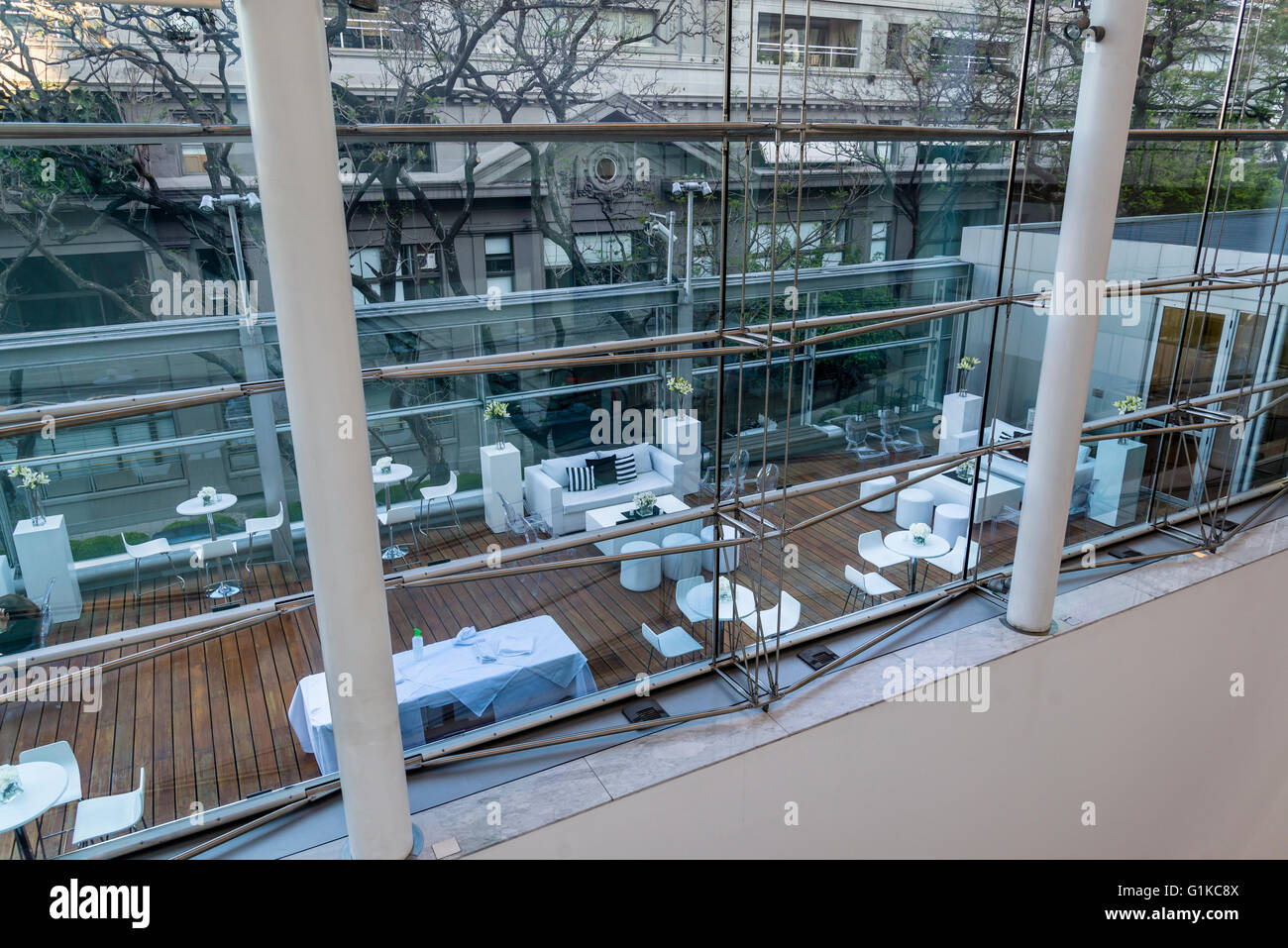 MALBA, Museum of Latin American Art, Restaurant, Buenos Aires, Argentina Stock Photo