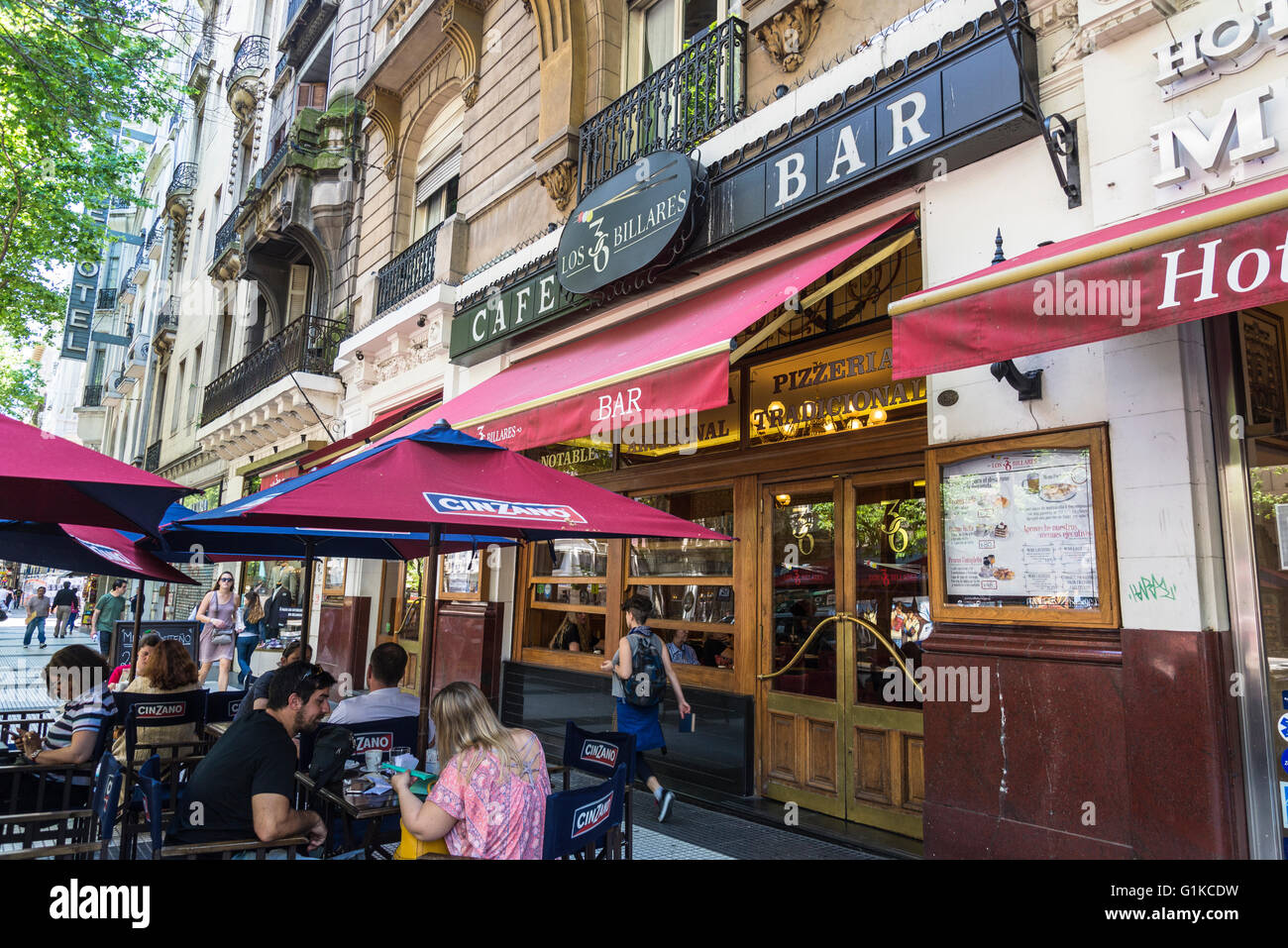 Los 36 Billares cafe bar, Avenida de Mayo, Buenos Aires, Argentina Stock Photo