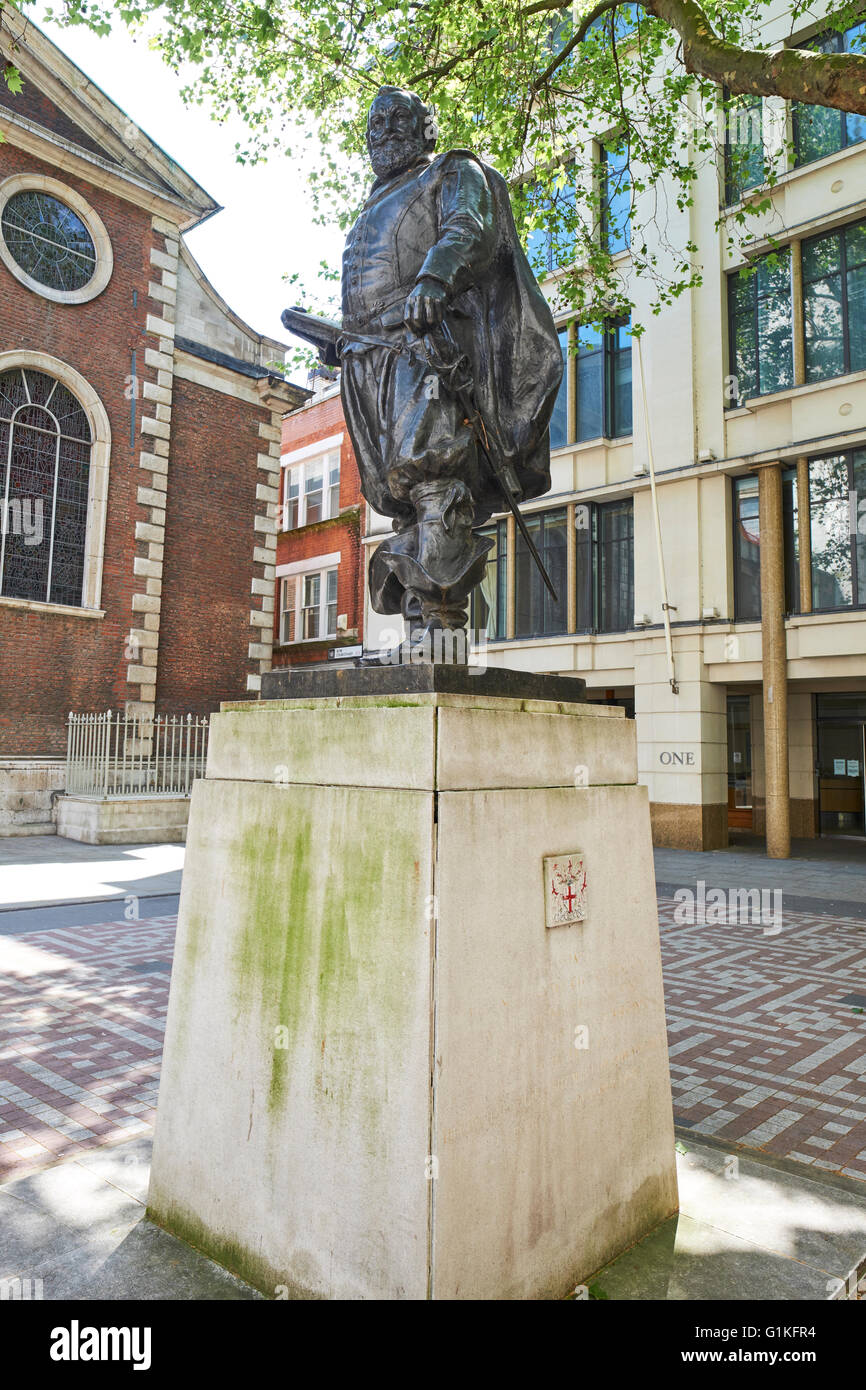 Statue Of Captain John Smith An Explorer Bow Churchyard Cheapside ...