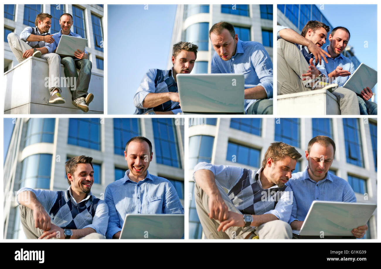 students working outside Stock Photo - Alamy