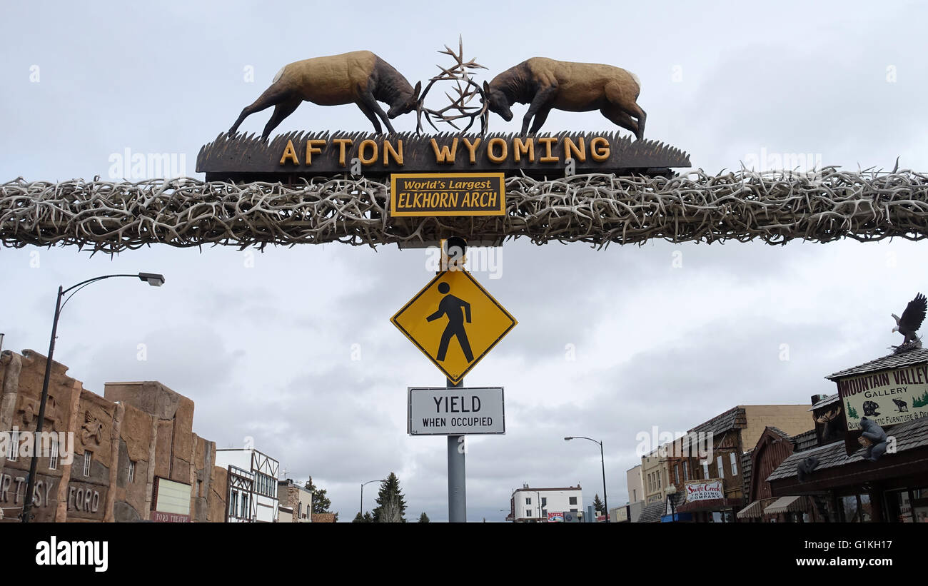 Afton, Wyoming, USA Stock Photo Alamy