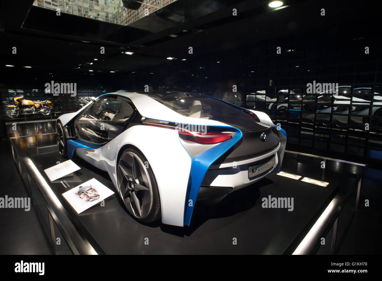 Cars and Motorbikes from the collection of the BMW Museum at Munich-Germany Stock Photo