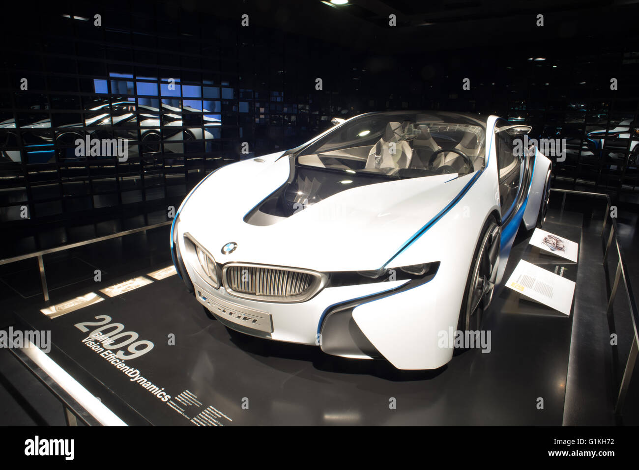 Cars and Motorbikes from the collection of the BMW Museum at Munich-Germany Stock Photo