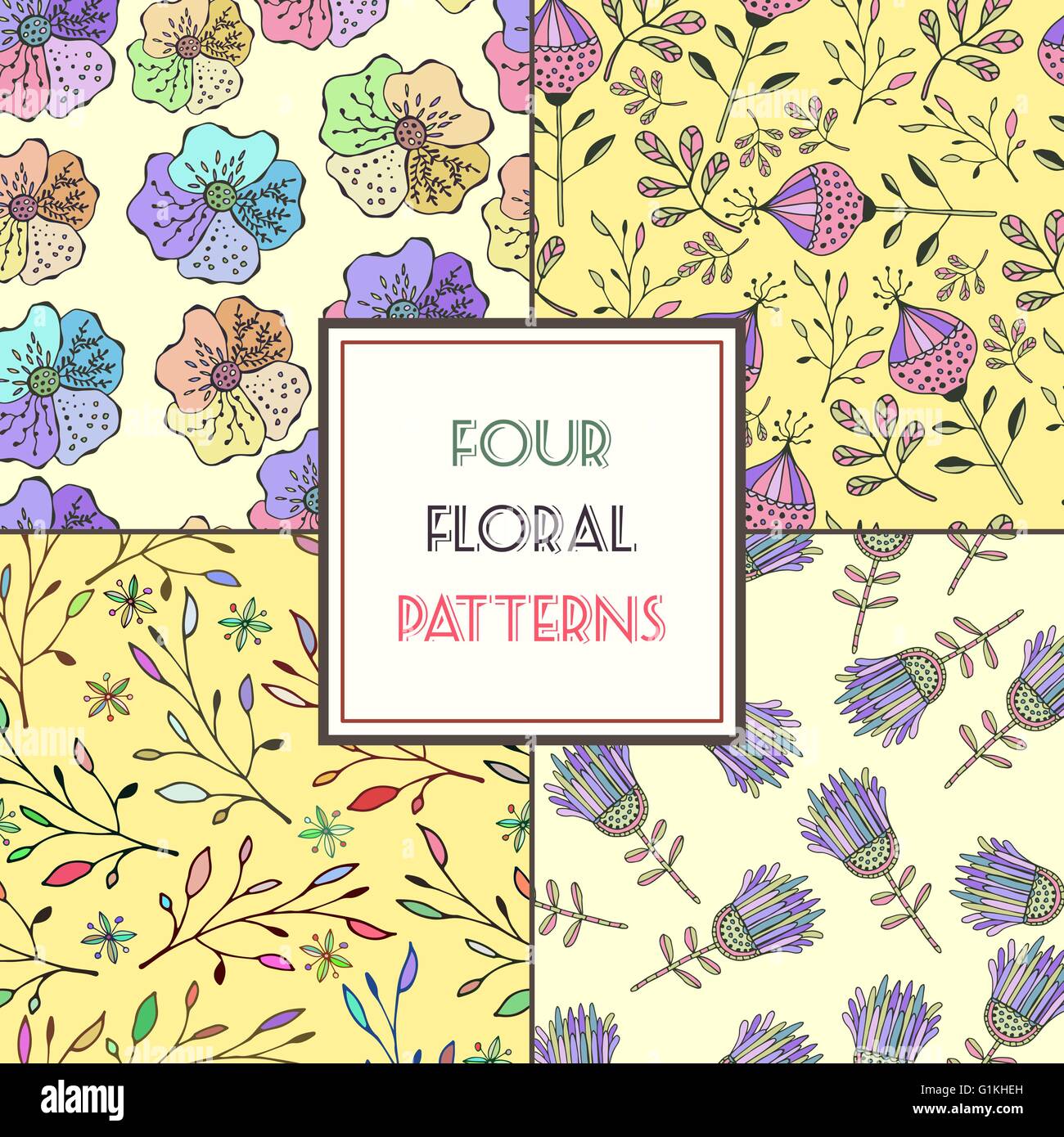 seamless floral pattern Stock Vector Image & Art - Alamy