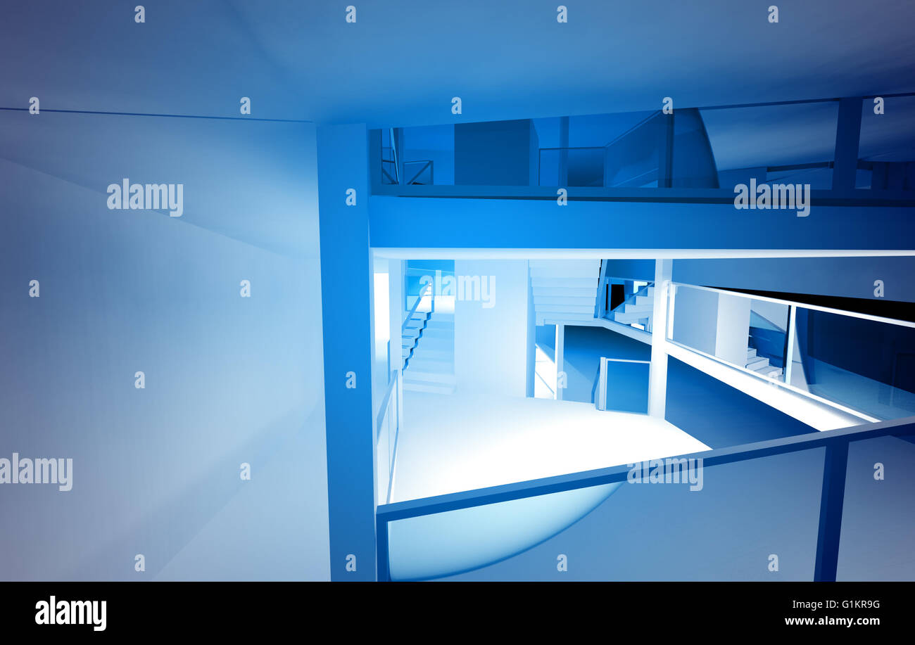 Hospital waiting room, conceptual architecture, clean space Stock Photo ...