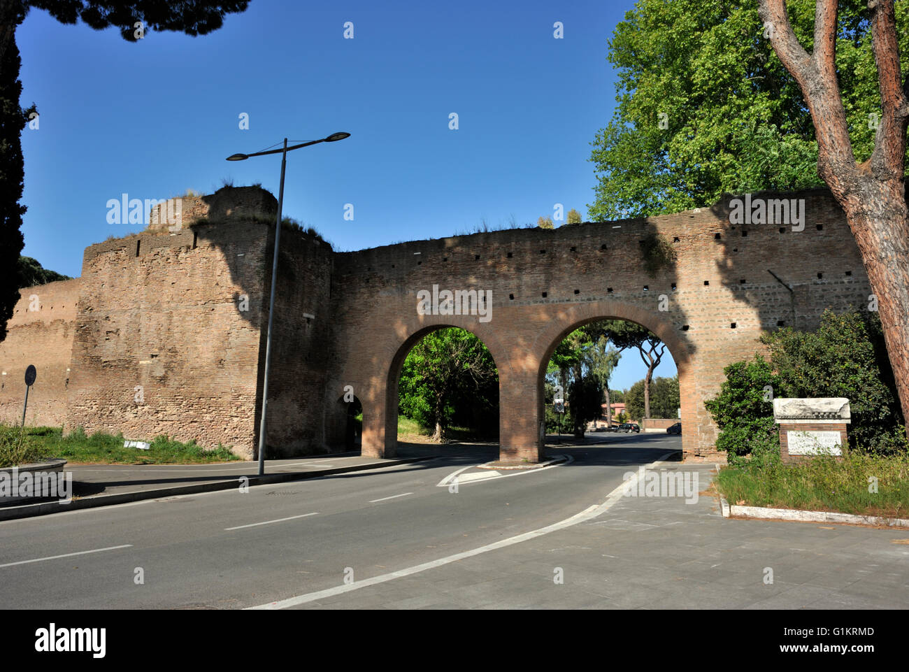 Italy, Rome, Aurelian Walls, Porta Metronia, ancient roman gate Stock Photo