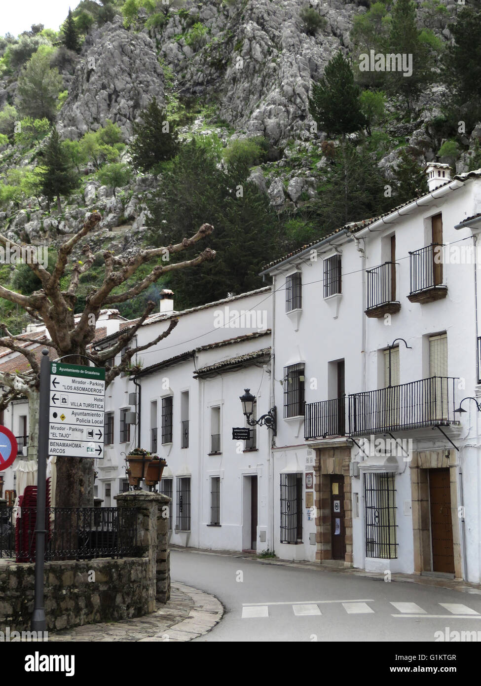 Grazelema, a pretty mountain village in Andalucia Spain Stock Photo