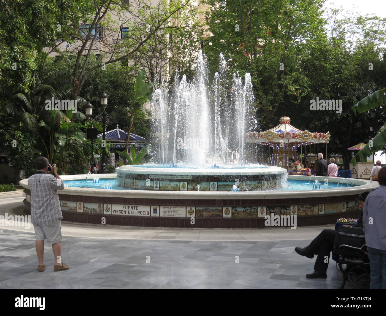 fountain in Alameda Park Marbella, Andalucia Spain Stock Photo