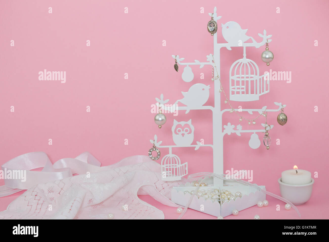 Christening Background Pink
