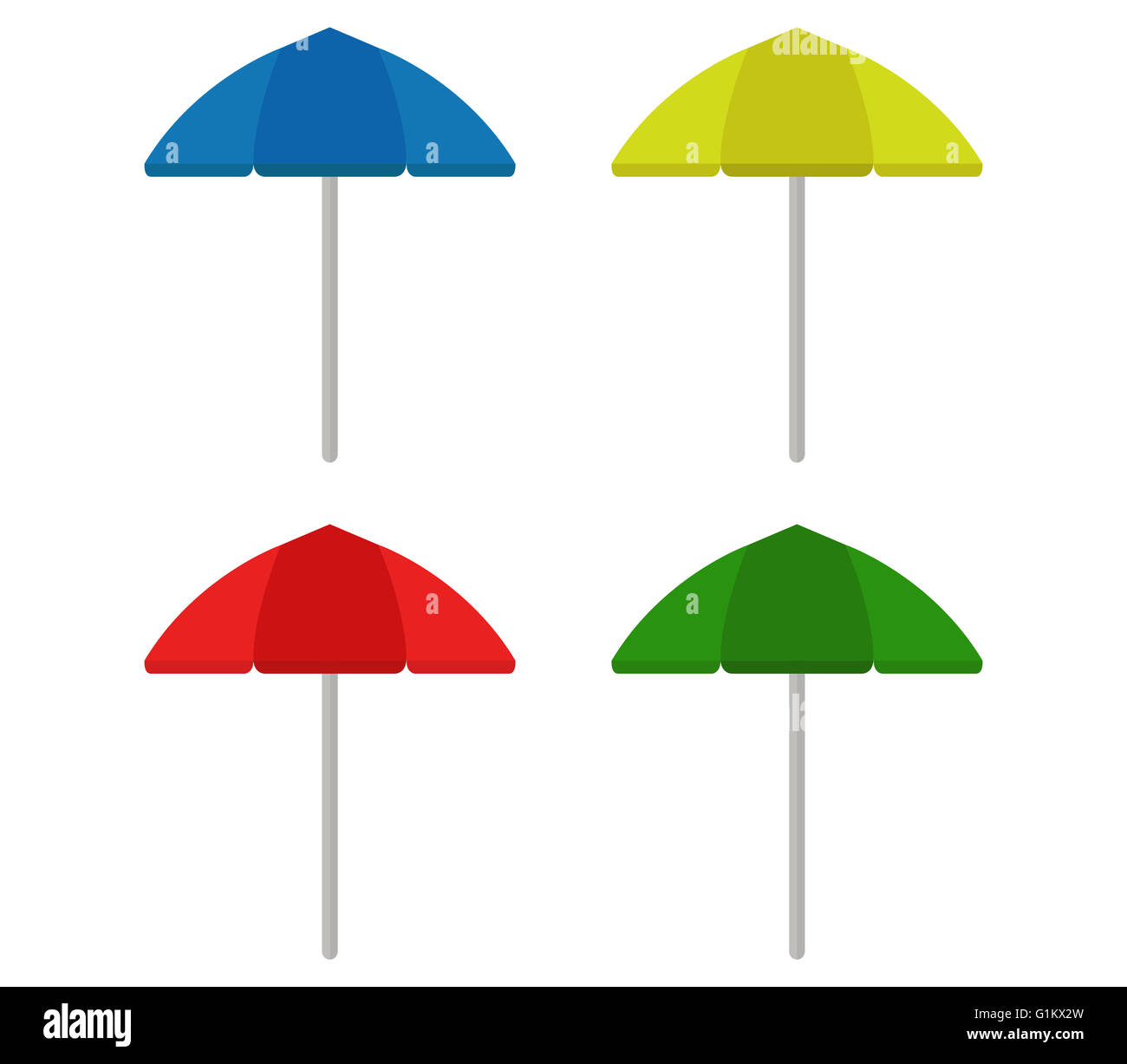 umbrellas on a white background Stock Photo - Alamy