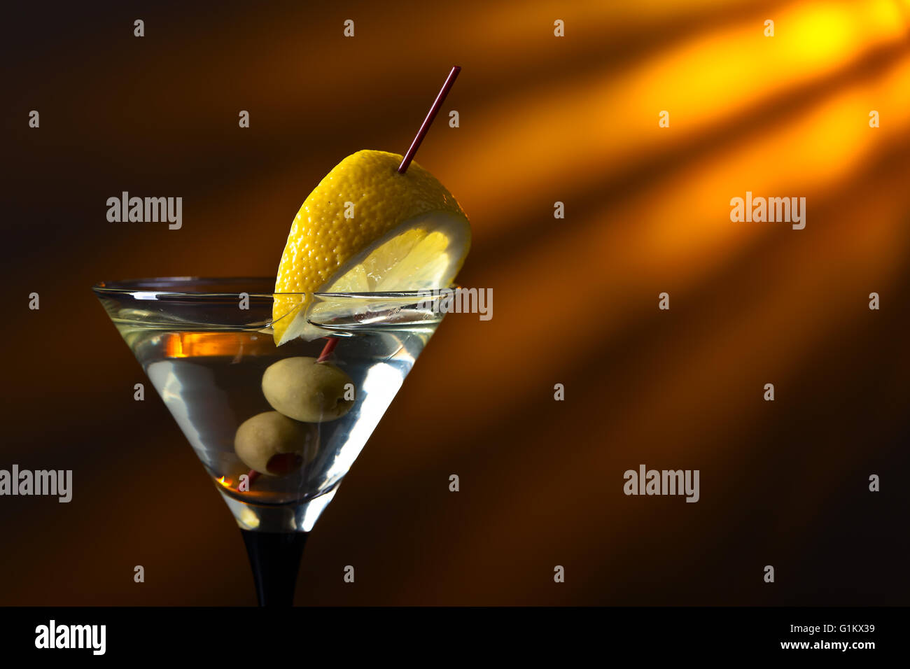 Martini Glass With Olive High Resolution Stock Photography and Images