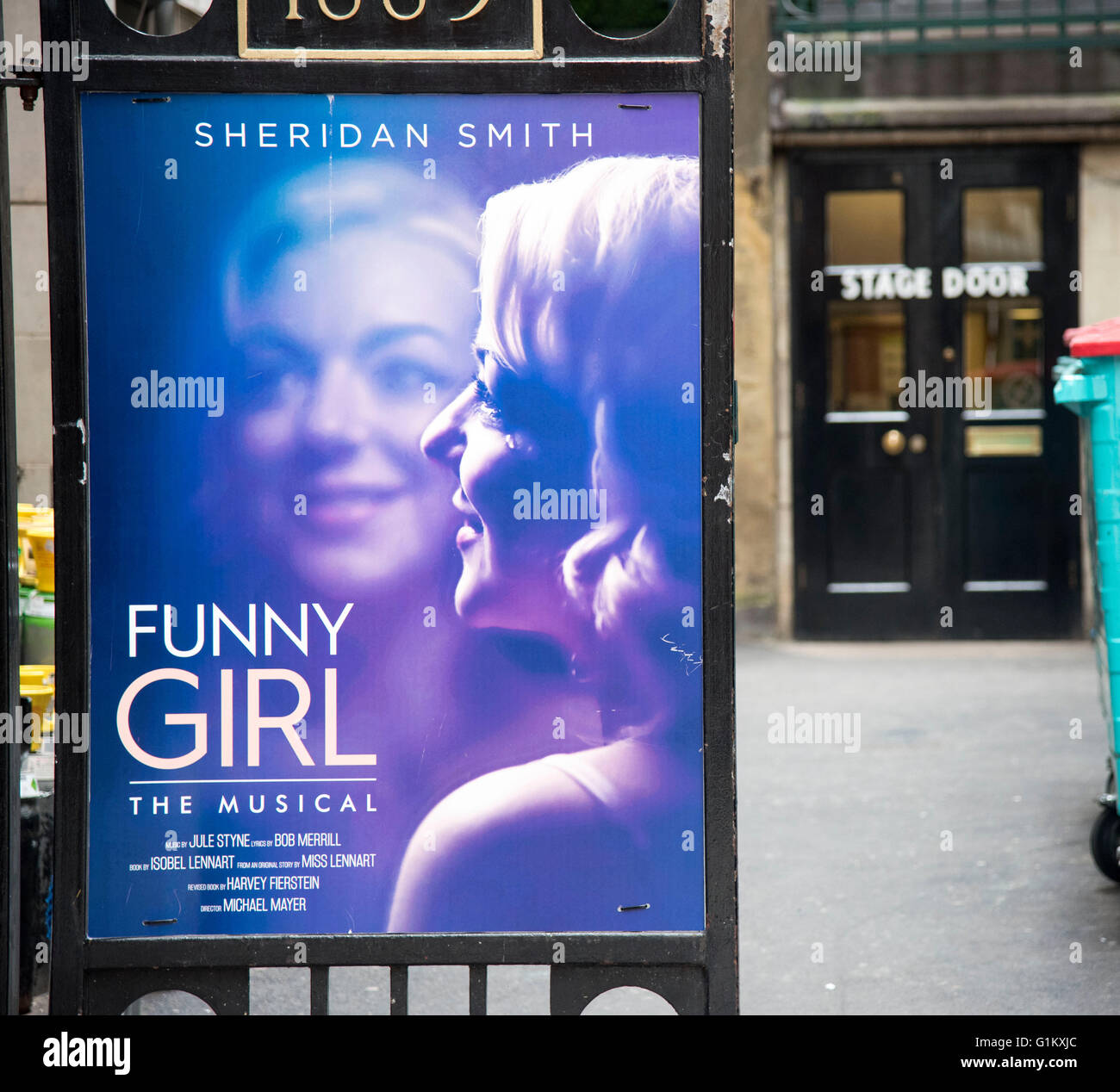 Funny Girl Savoy Theatre Sheridan Smith poster GV Stock Photo Alamy