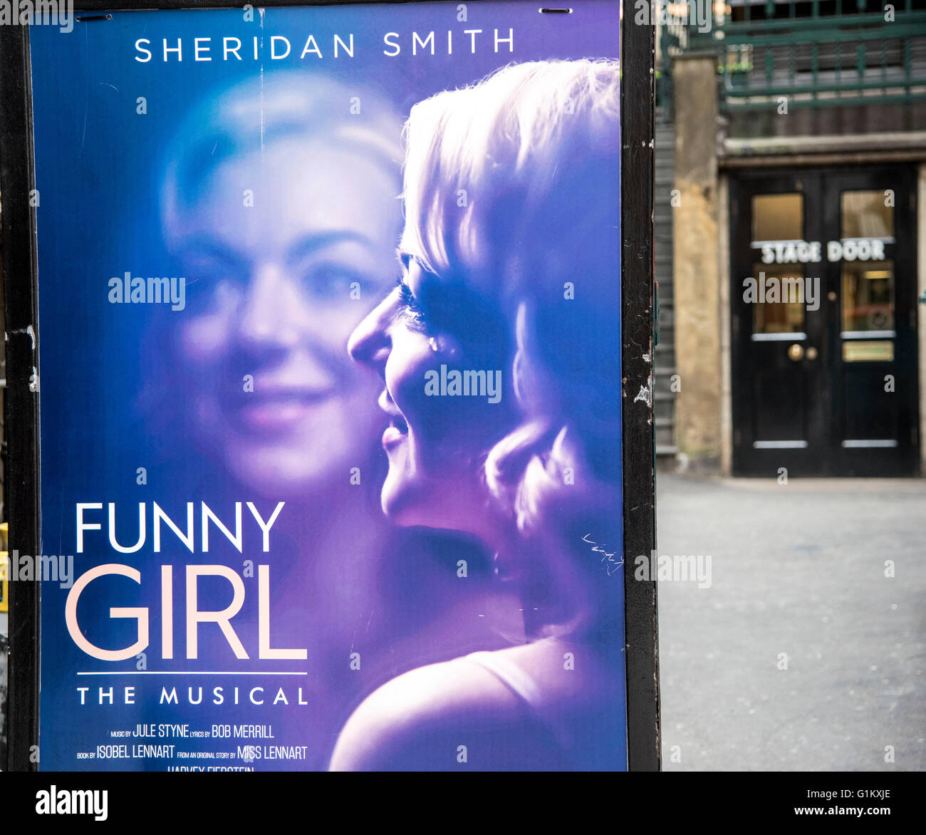 Funny Girl Savoy Theatre Sheridan Smith poster GV Stock Photo Alamy